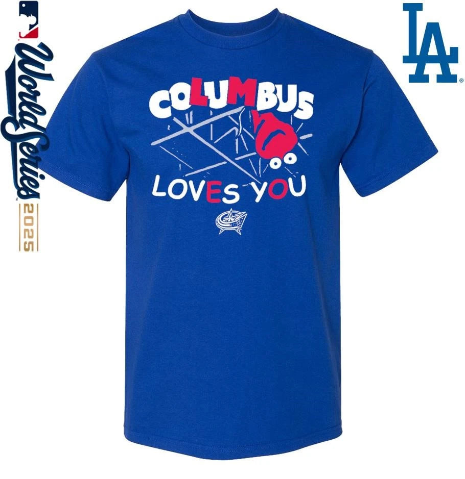 Official Columbus Blue Jackets Loves You The Balloon T-Shirt