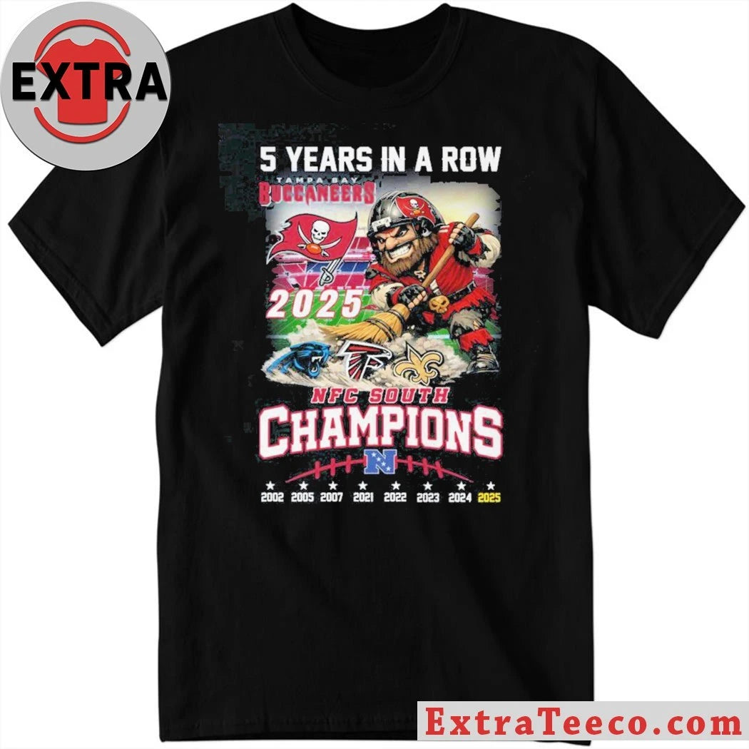 Official Commemorative t-shirt for the Tampa Bay Buccaneers football team winning the NFC South championship