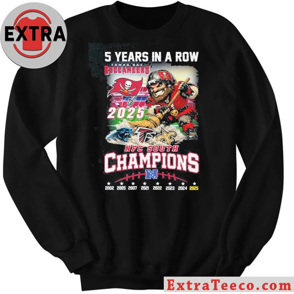 Official Commemorative t-shirt for the Tampa Bay Buccaneers football team winning the NFC South championship