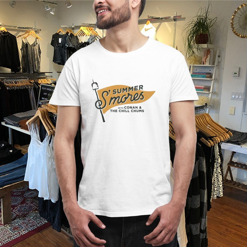 Official Conan O’Brien Needs A Friend Summer S’mores 24 Pennant Shirts