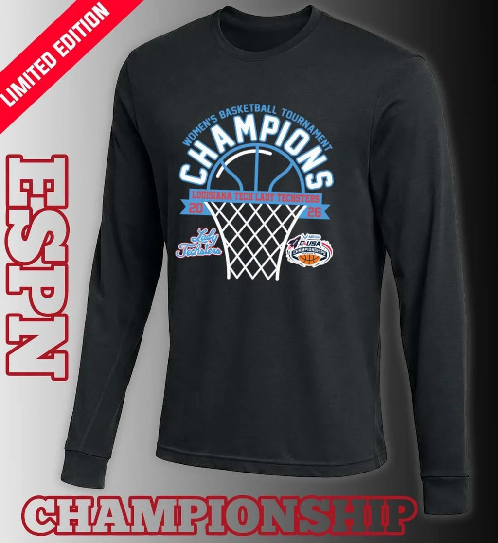 Official Conference USA Women’s Basketball Tournament Champions 2026 Louisiana Tech Lady Techsters T-Shirt
