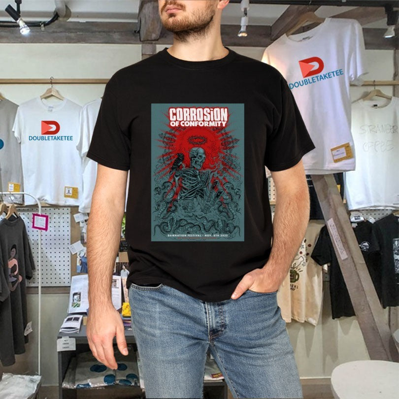 Official Corrosion Of Conformity Nov 8 2025 Damnation Festival Shirts
