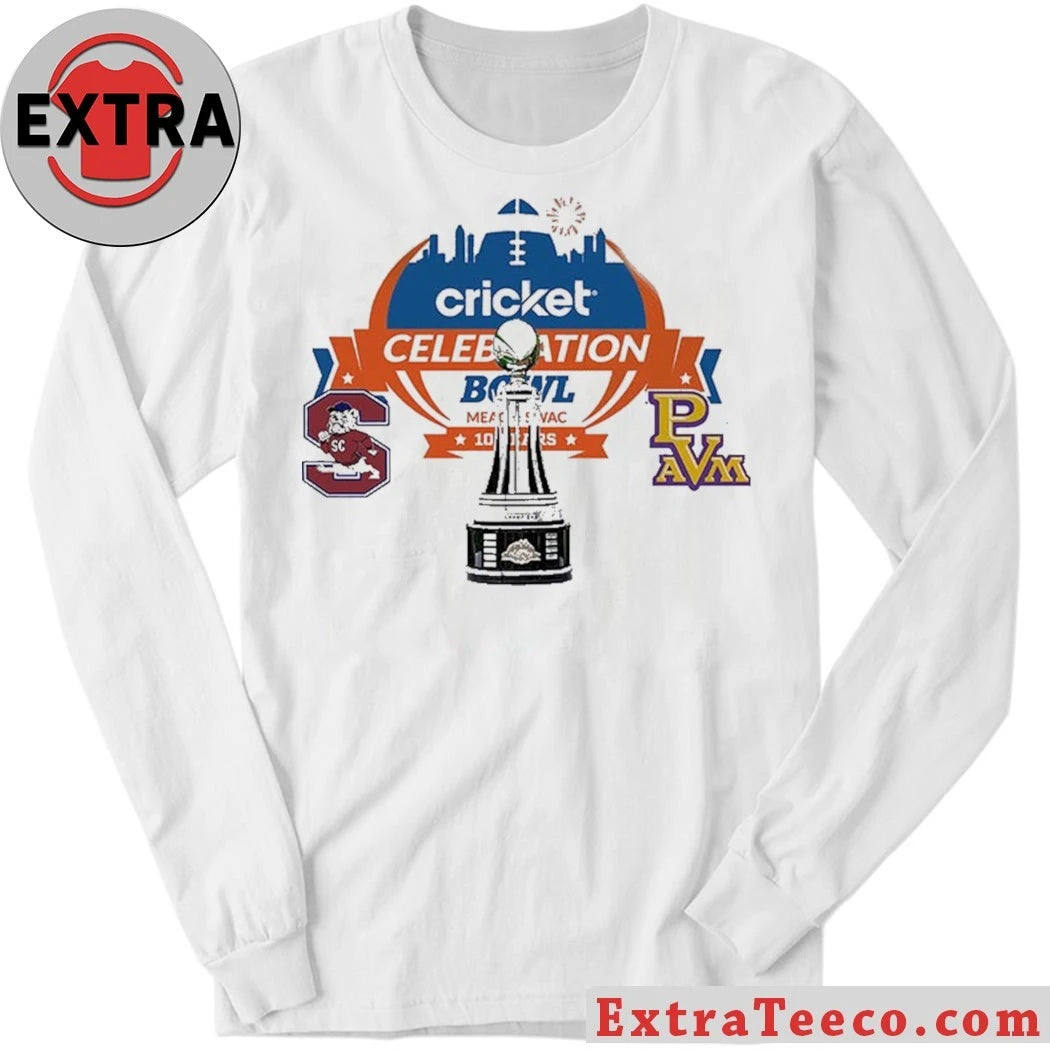 Official Cricket Celebration Bowl South Carolina State Bulldogs Versus Prairie View A&amp;M Panthers Bowl Season College Football 2025 2026 Logo Shirt