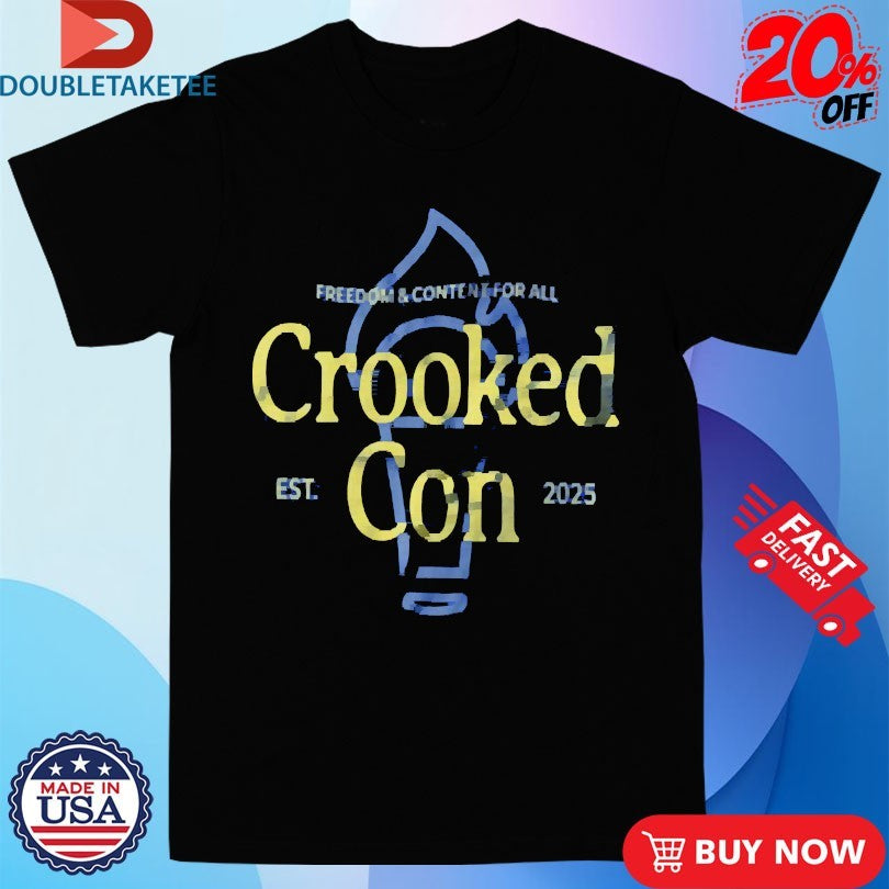 Official Crooked Con Freedom And Content For All Est 2025 Torch Shirts