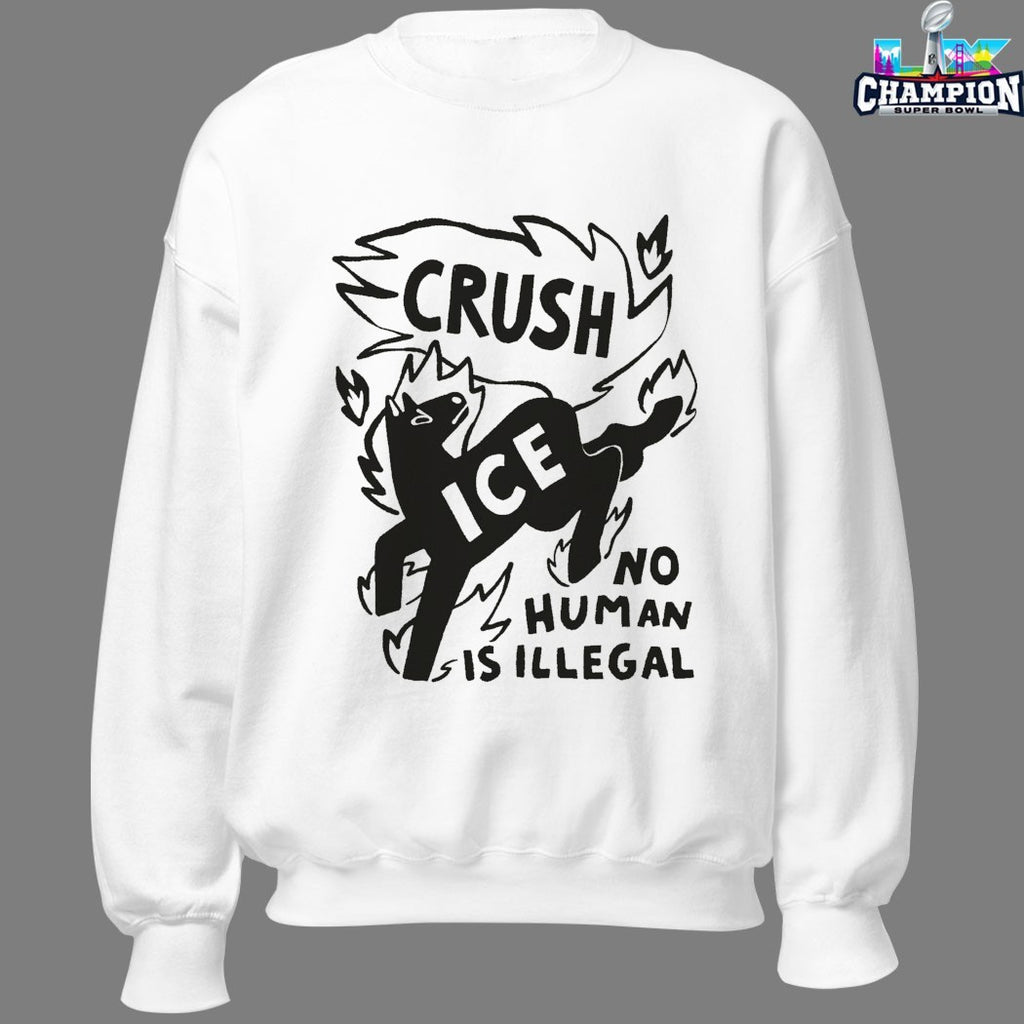 Official Crush Ice No Human Is Illegal Horse T-Shirts