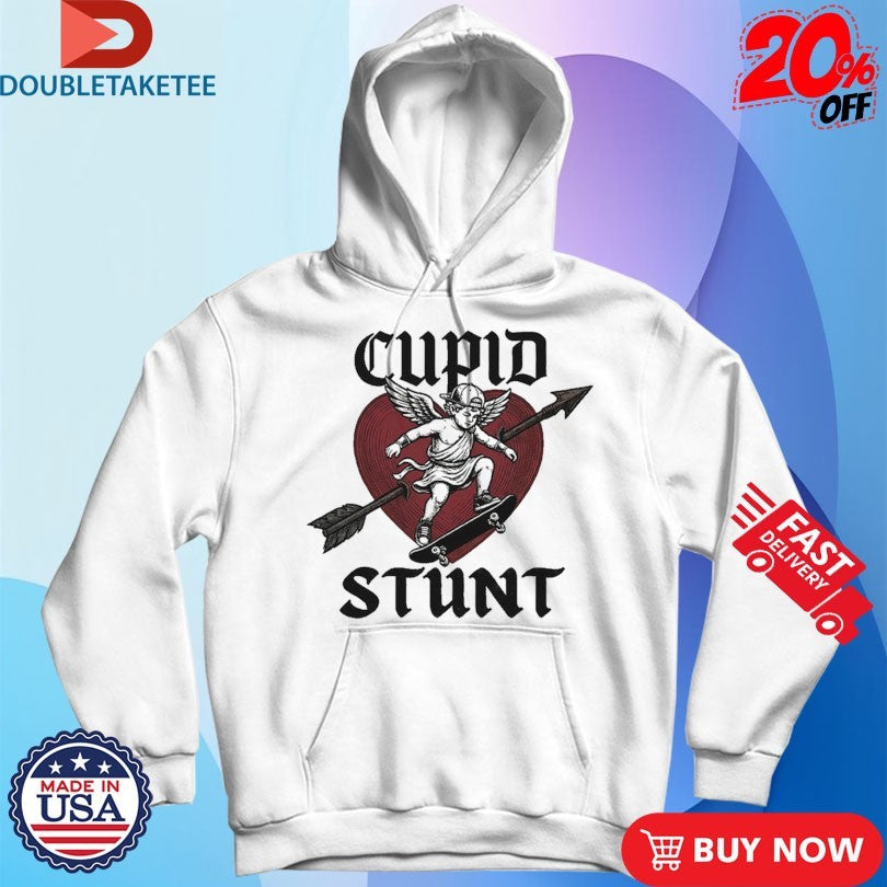 Official Cupid Stunt Cupid Arrow Heart Skateboard Shirts