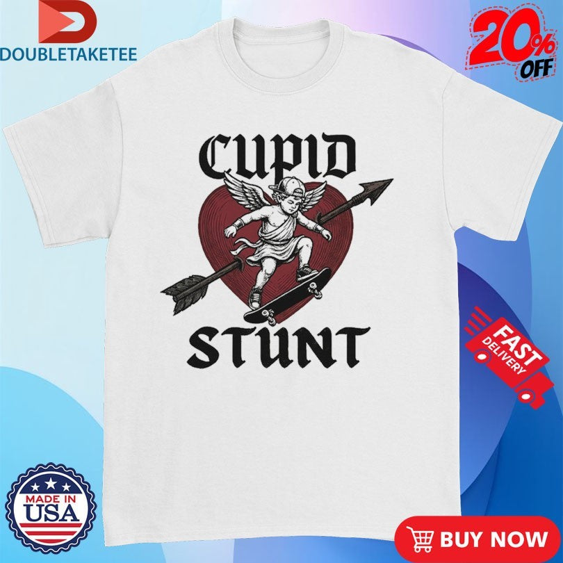 Official Cupid Stunt Cupid Arrow Heart Skateboard Shirts