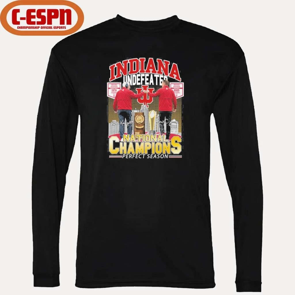 Official Curt Cignetti And Bob Knight Indiana Undefeated National Champions Shirt