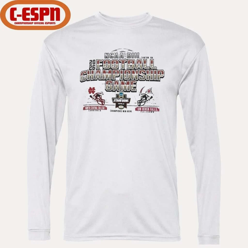 Official DIII Football Championship Game Shirt North Central College Vs UW-River Falls