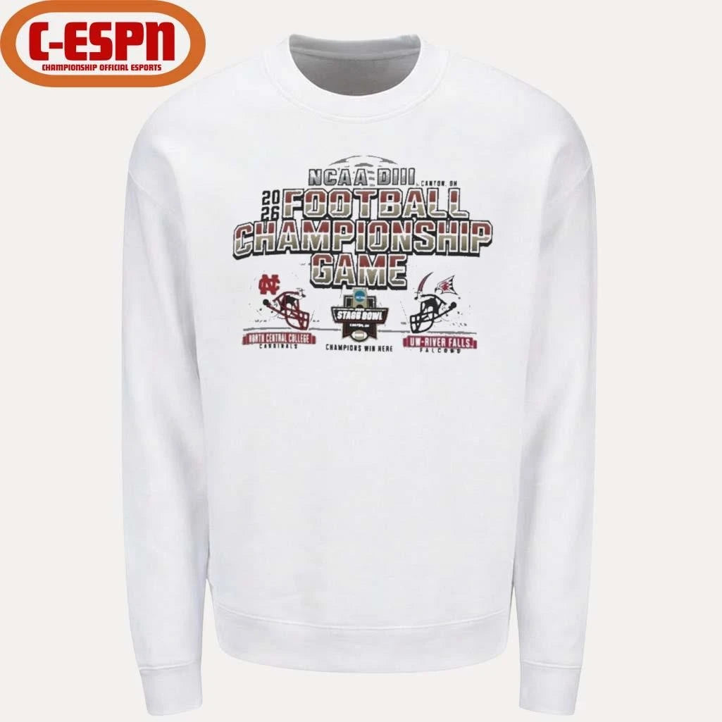 Official DIII Football Championship Game Shirt North Central College Vs UW-River Falls