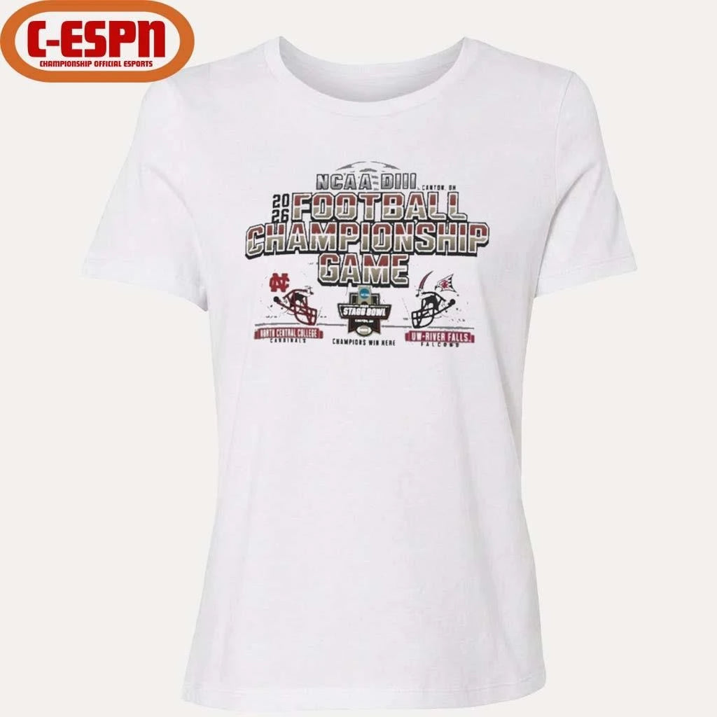 Official DIII Football Championship Game Shirt North Central College Vs UW-River Falls