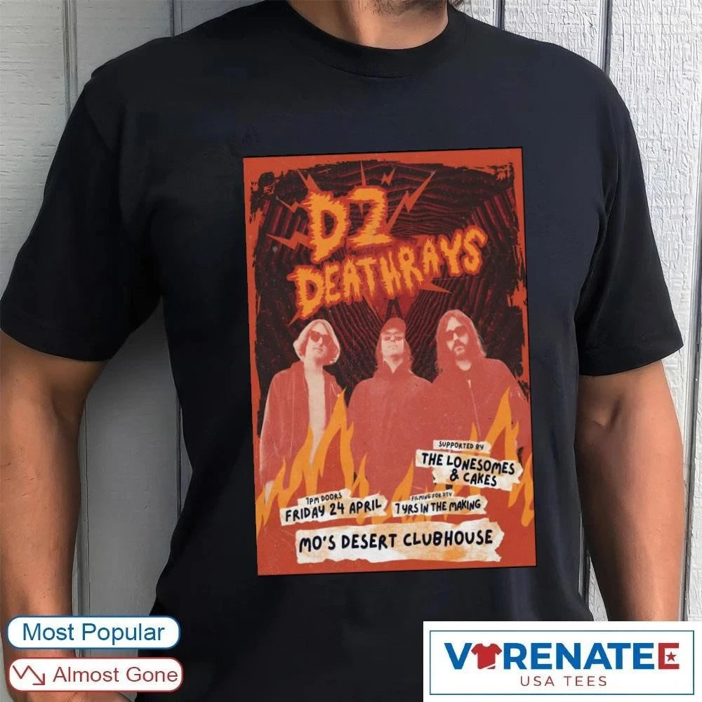 Official DZ DEATHRAYS Tour Burleigh Heads Australia On April 24 2026 Mo’s Desert Clubhouse Poster T-Shirt