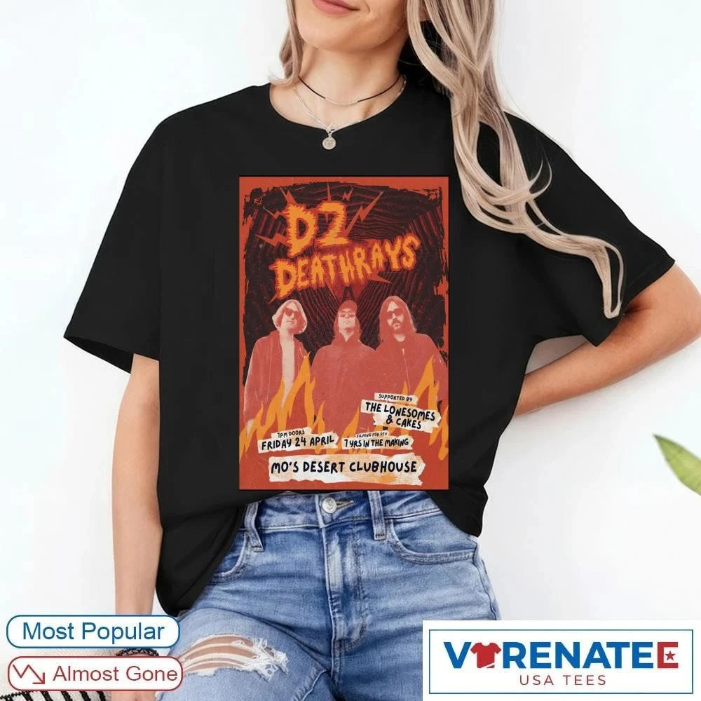Official DZ DEATHRAYS Tour Burleigh Heads Australia On April 24 2026 Mo’s Desert Clubhouse Poster T-Shirt