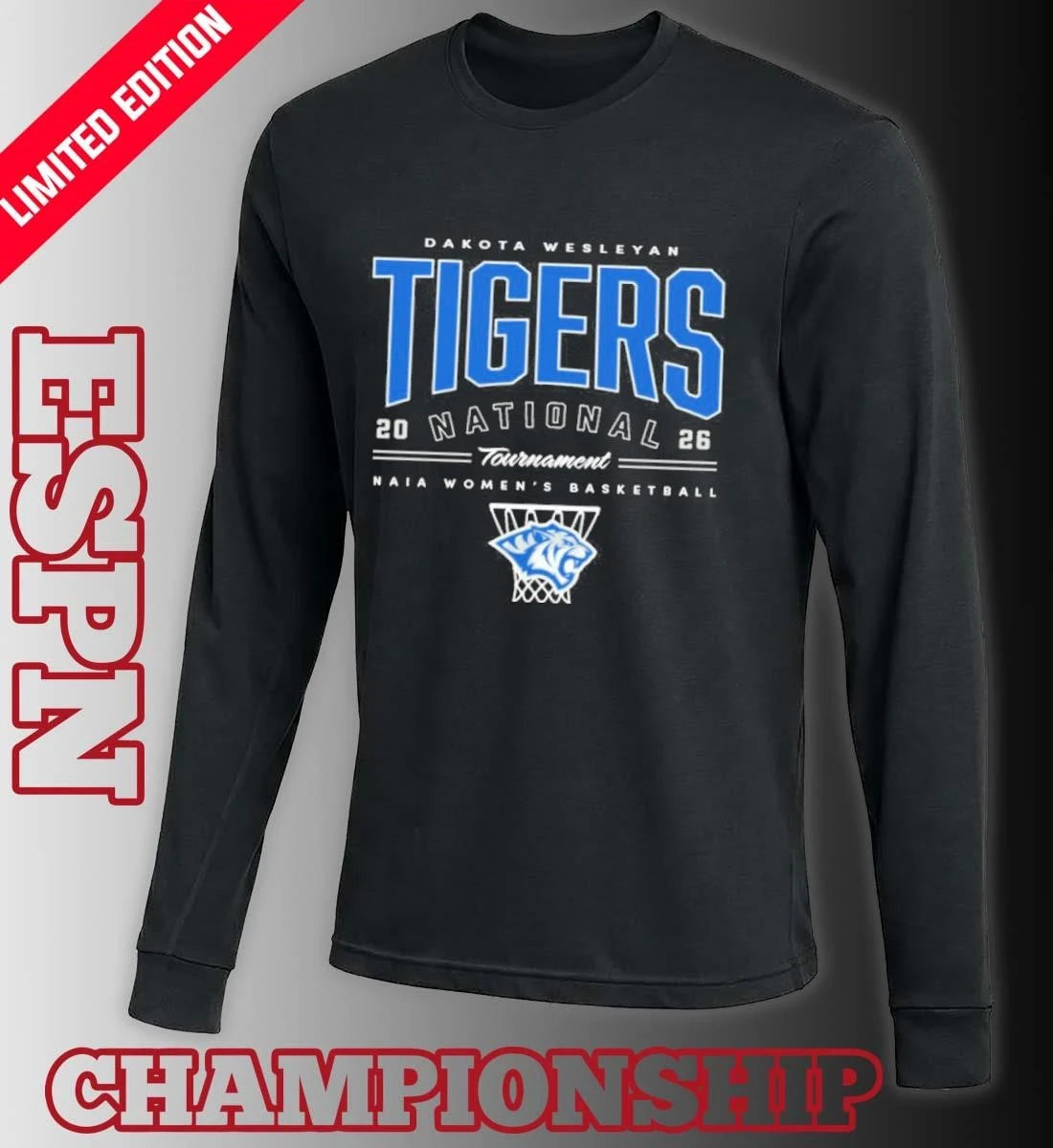 Official Dakota Wesleyan Tigers NAIA Women’s Basketball National Tournament 2026 Shirt