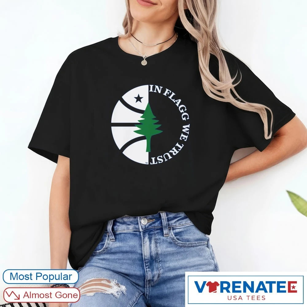 Official Dallas Mavericks Cooper Flagg Wearing In Flagg We Trust T-Shirt