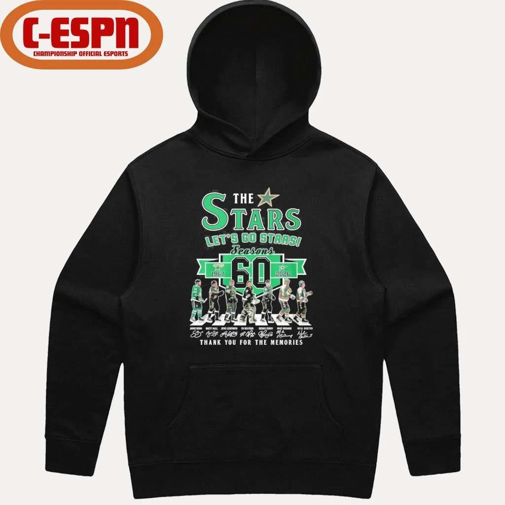 Official Dallas Stars Abbey Road 60 Seasons Let’s Go Stars Shirt