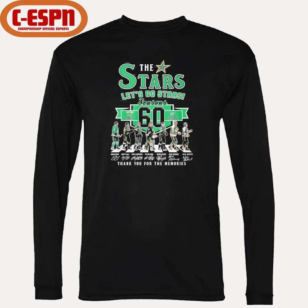 Official Dallas Stars Abbey Road 60 Seasons Let’s Go Stars Shirt