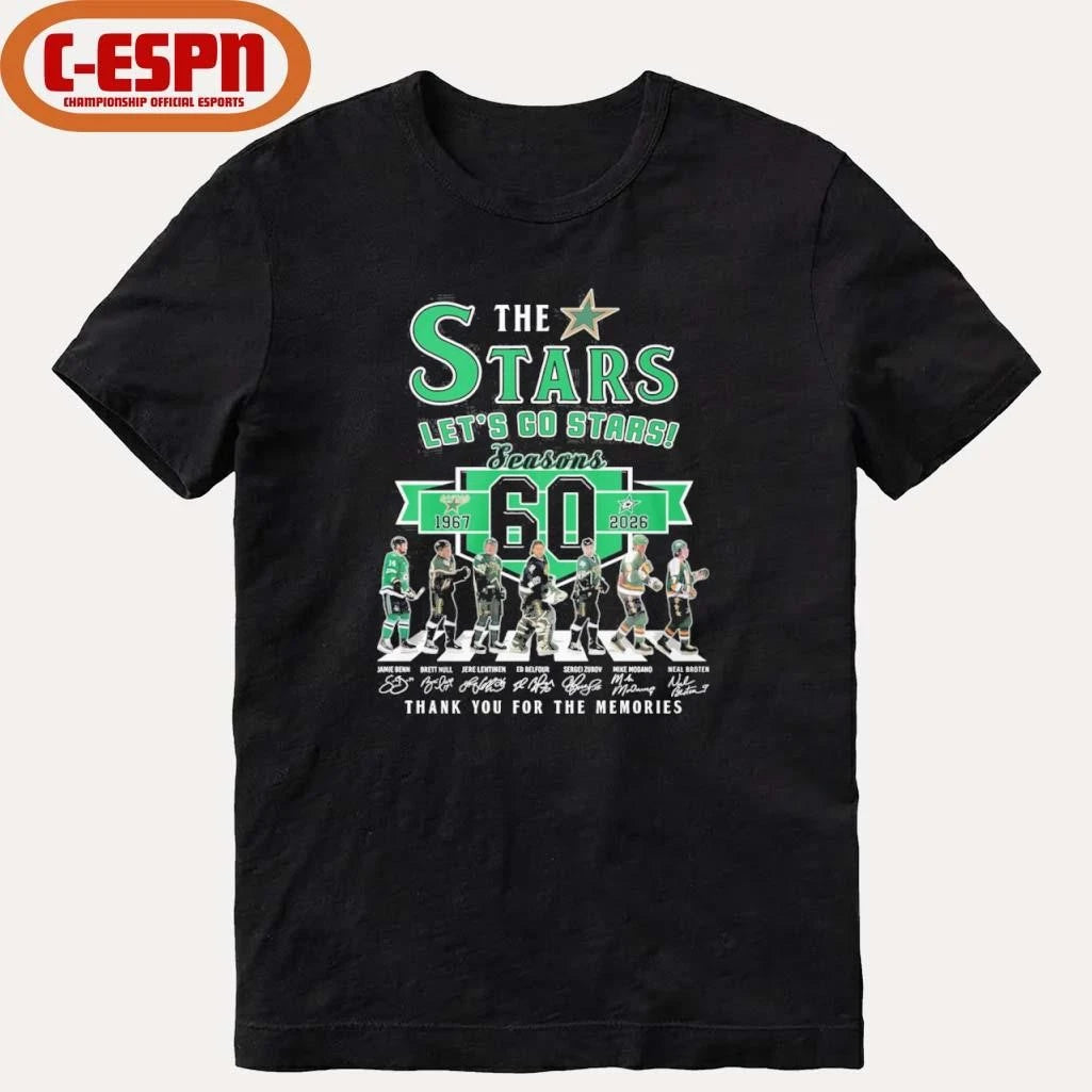 Official Dallas Stars Abbey Road 60 Seasons Let’s Go Stars Shirt
