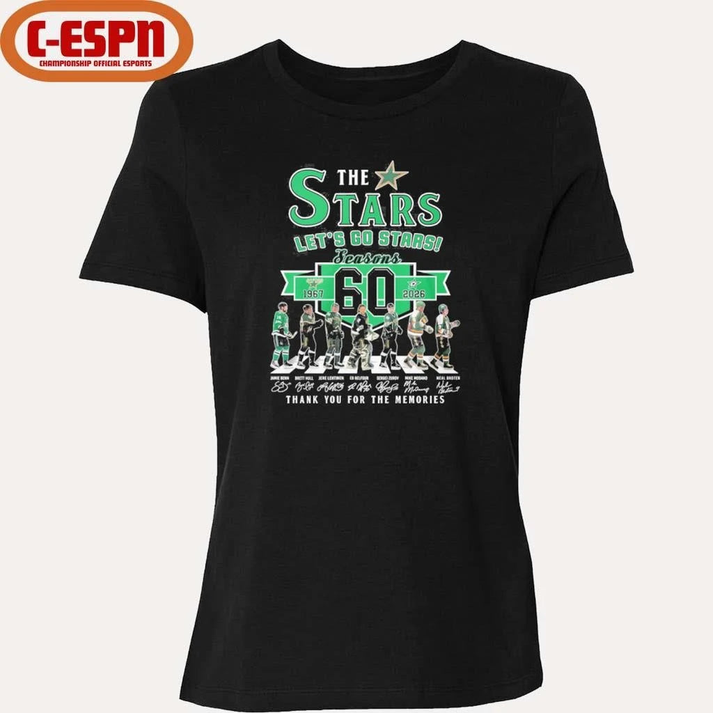 Official Dallas Stars Abbey Road 60 Seasons Let’s Go Stars Shirt