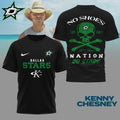 Official Dallas Stars NHL Kenny Chesney No Shoes Nation black t-shirt