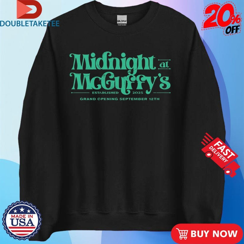 Official Dance Gavin Dance Midnight At Mcguffy’s Est 2025 Grand Opening September 12th Shirts