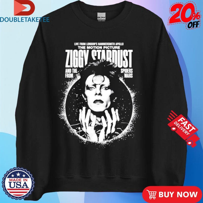 Official David Bowie Ziggy Stardust and The Spiders From Mars Motion Picture Shirts