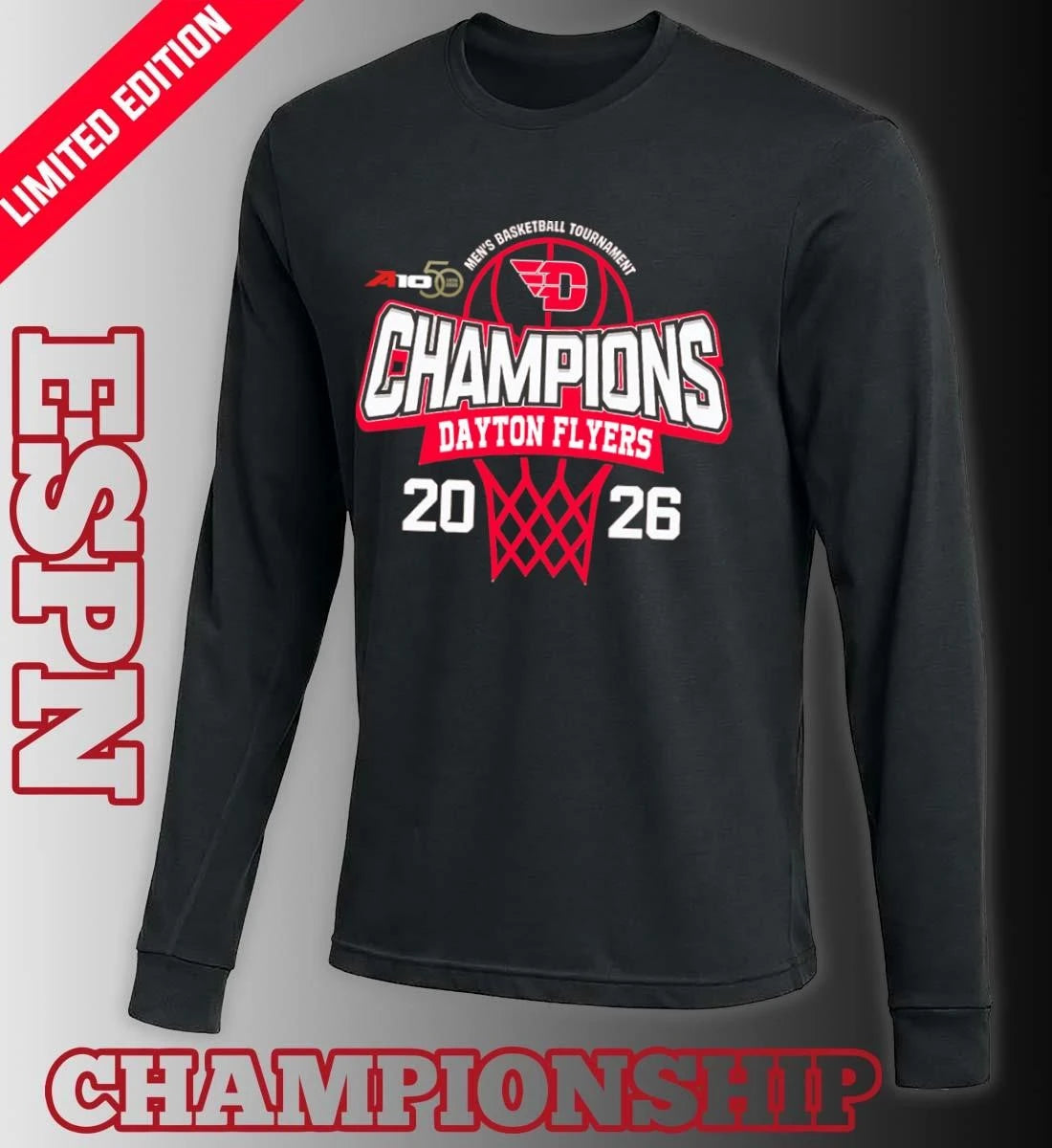 Official Dayton Flyers 2026 Atlantic 10 Men’s Basketball Tournament Champions Shirt