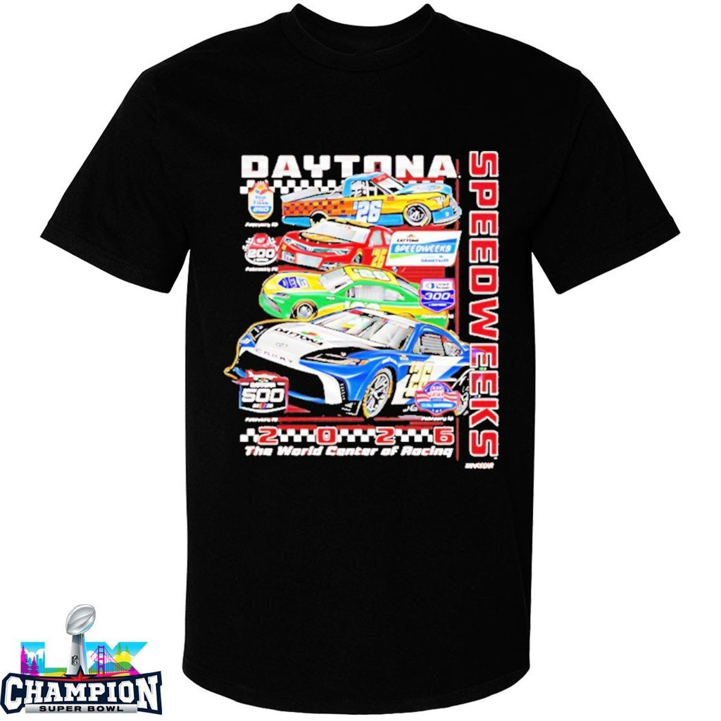 Official Daytona 500 Speedweeks The World Center Of Rocking 2026 T-shirts