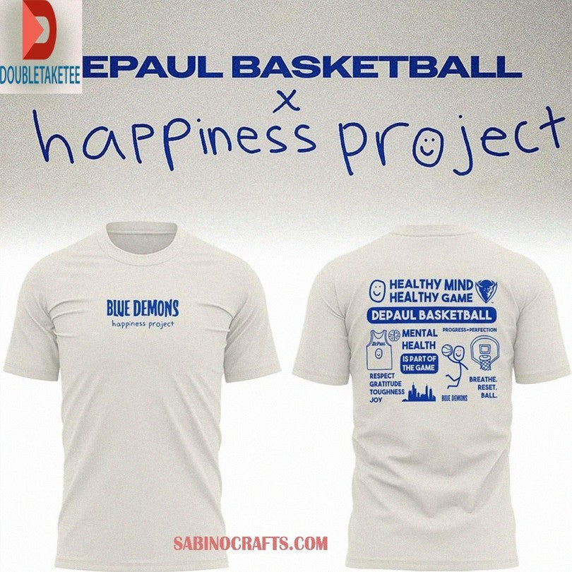 Official DePaul Blue Demons x Happiness Project Healthy Mind Game Shirts