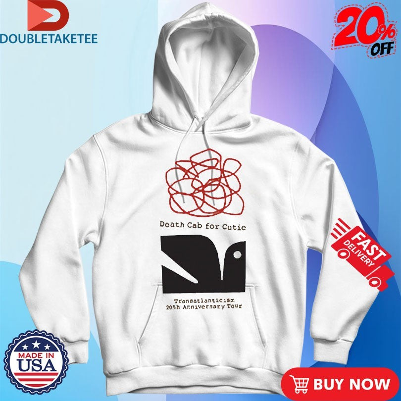 Official Death Cab For Cutie Typewriter 20th Tour Shirts
