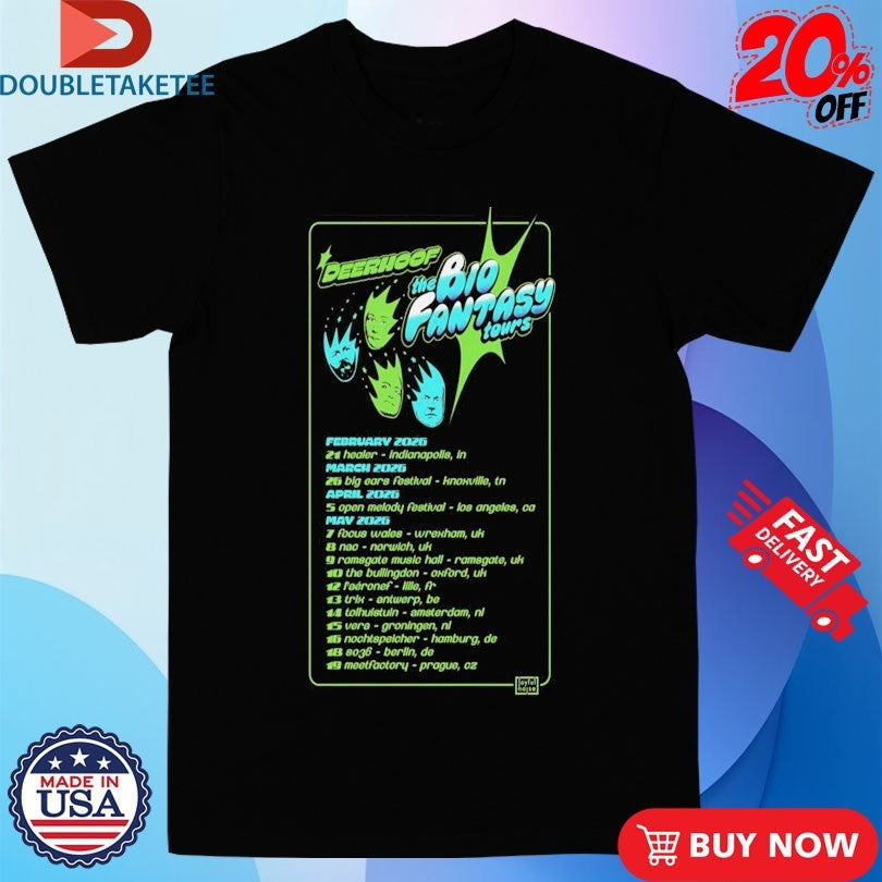 Official Deerhoof The Bio Fantasy Tours 2026 Dates Shirts