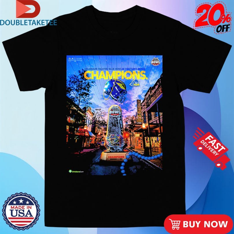 Official Delaware Fightin’ Blue Hens Football Are 68 Ventures Bowl 2025 Champions Shirts