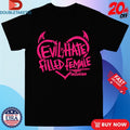 Official Delilah Bon Evil, Hate Filled Female Heart Shirts