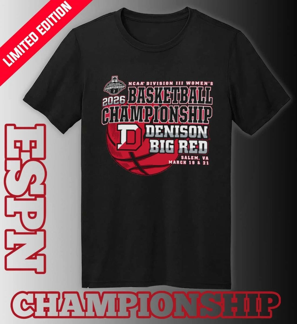 Official Denison Big Red 2026 NCAA DIII Women’s Basketball Championship Shirt