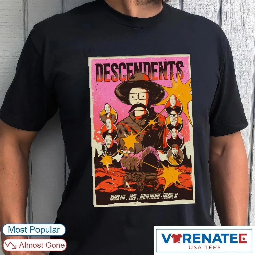 Official Descendents March 4 2026 Rialto Theatre Tucson AZ Poster T-Shirt