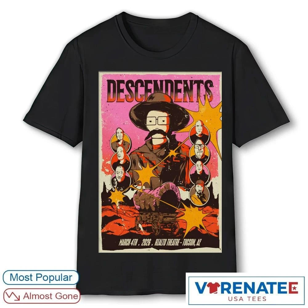 Official Descendents March 4 2026 Rialto Theatre Tucson AZ Poster T-Shirt