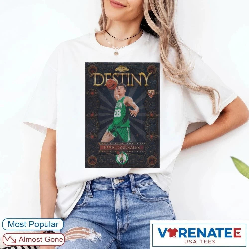 Official Destiny Hugo González Boston Celtics 2025 Topps Chrome t-shirt