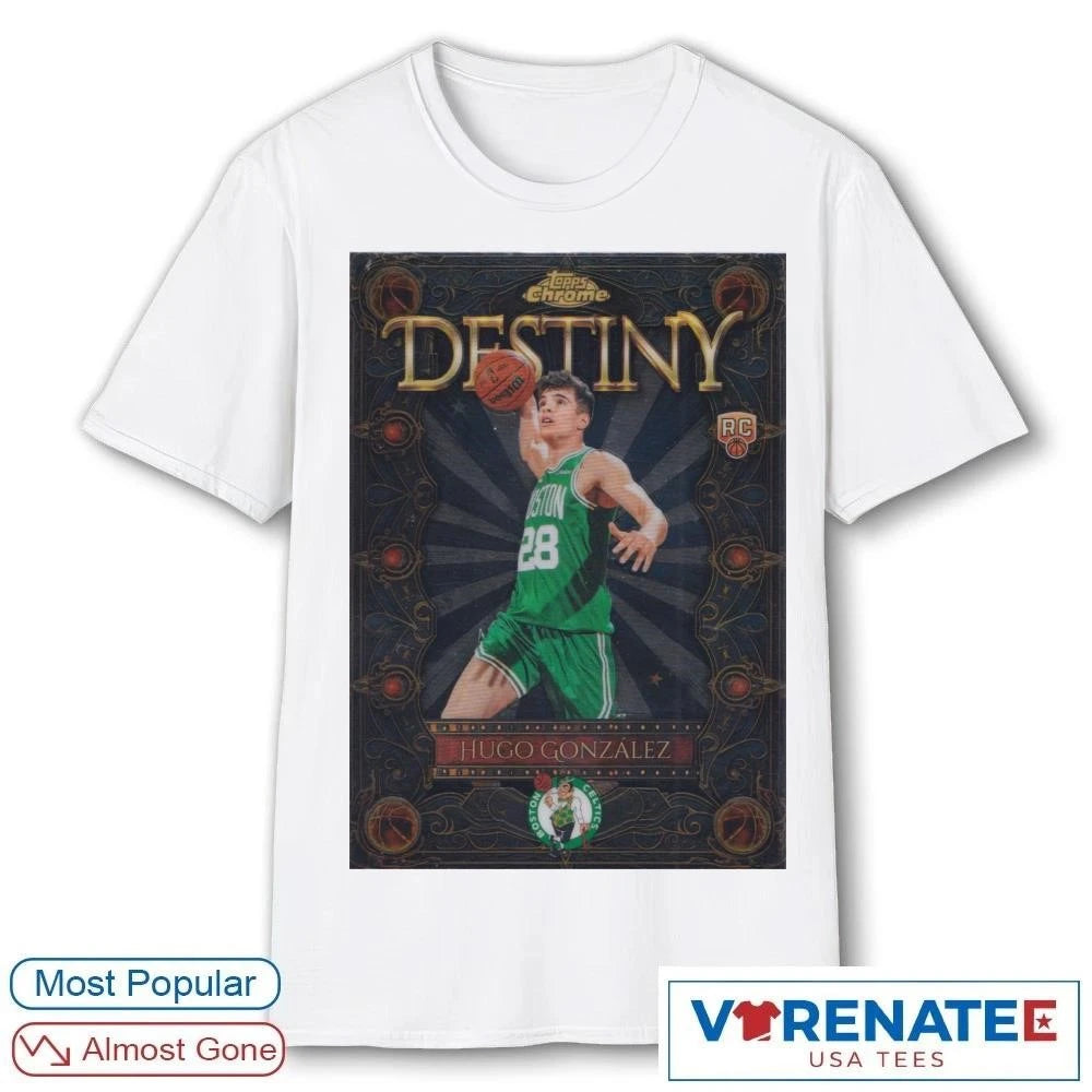 Official Destiny Hugo González Boston Celtics 2025 Topps Chrome t-shirt