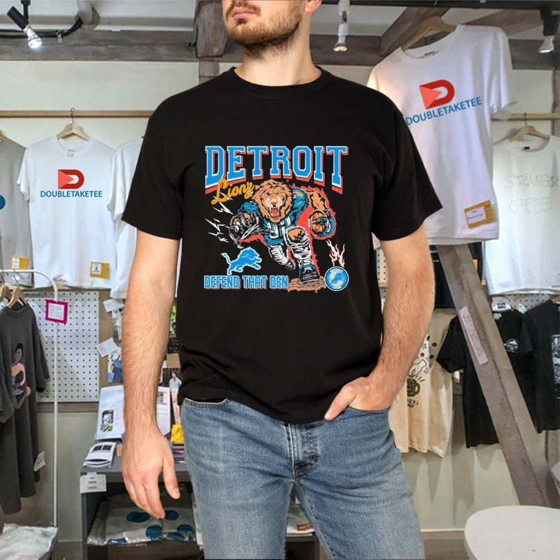 Official Detroit Lions Defend That Den Mascot Shirts