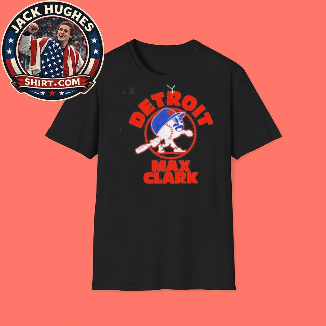 Official Detroit Max Clark Baseball Cartoon Character Shirt