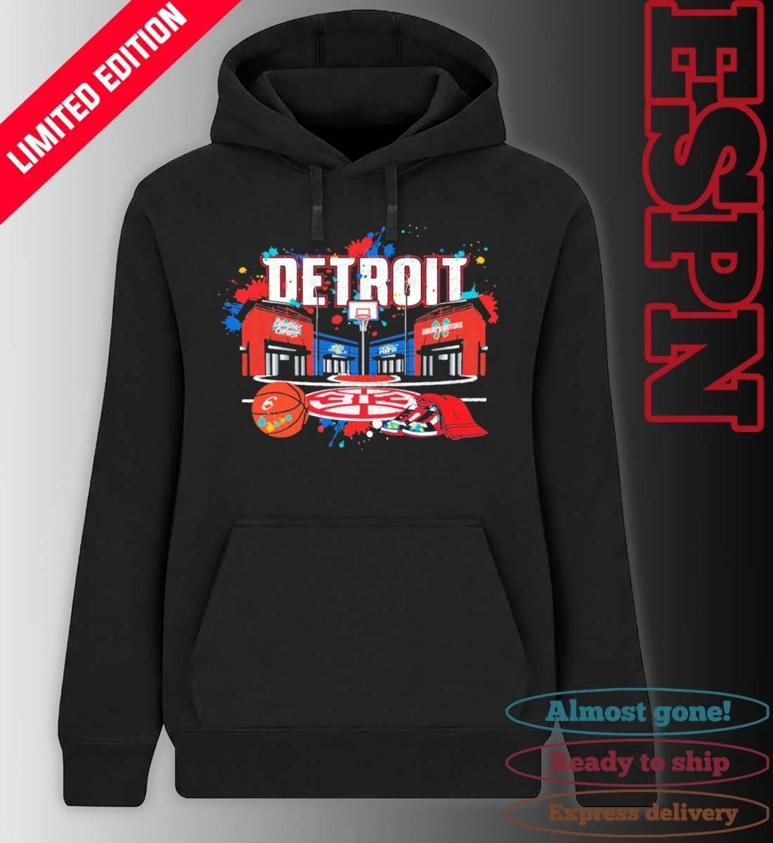 Official Detroit Pistons City of Hoop Dreams NBA Playoffs Shirt