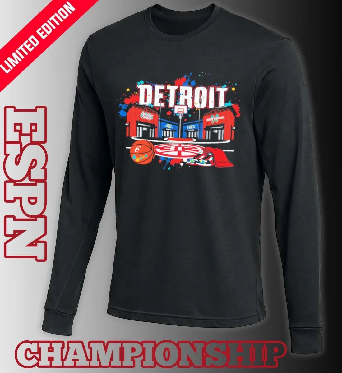 Official Detroit Pistons City of Hoop Dreams NBA Playoffs Shirt