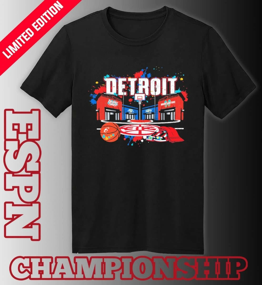 Official Detroit Pistons City of Hoop Dreams NBA Playoffs Shirt