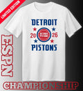 Official Detroit Pistons NBA Playoffs 2026 Stars T-Shirt