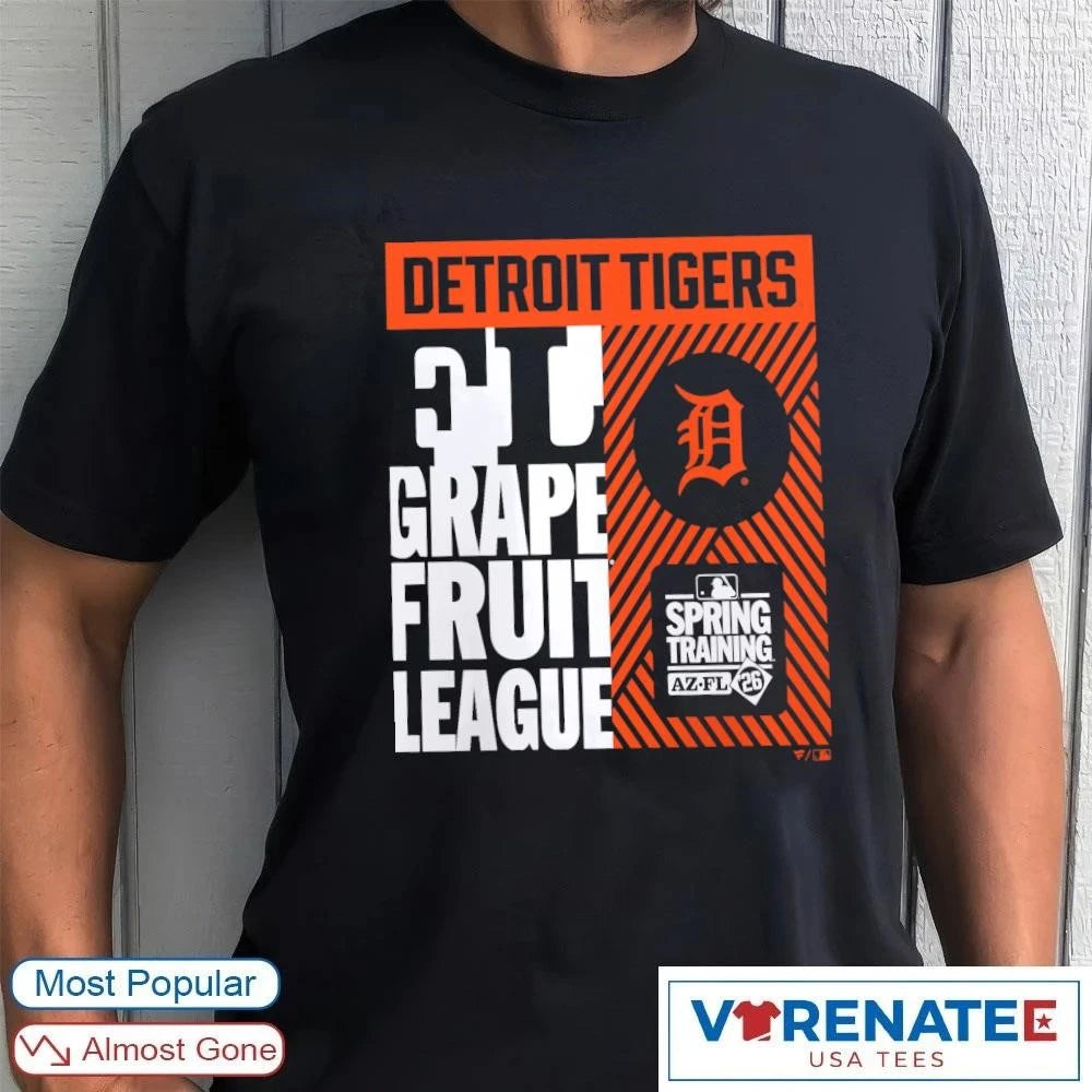 Official Detroit Tigers 2026 Grapefruit League Spring Training True Icon T-Shirt