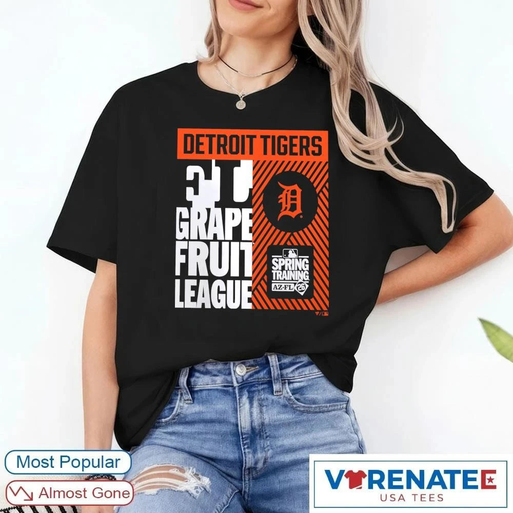 Official Detroit Tigers 2026 Grapefruit League Spring Training True Icon T-Shirt