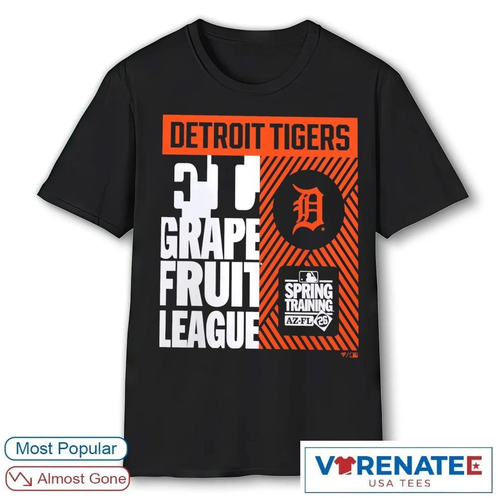 Official Detroit Tigers 2026 Grapefruit League Spring Training True Icon T-Shirt
