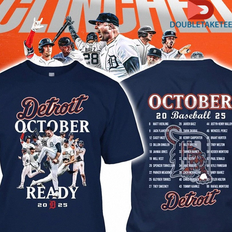 Official Detroit Tigers October Ready 2025 Shirts