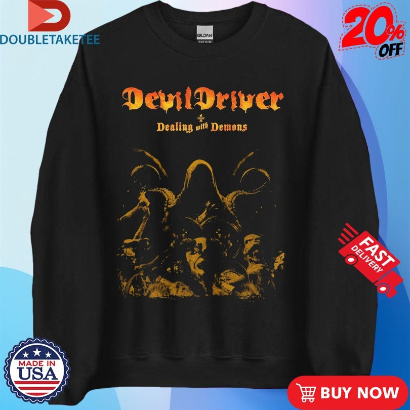 Official Devildriver Dealing With Demons Jumbo Reaper Shirts