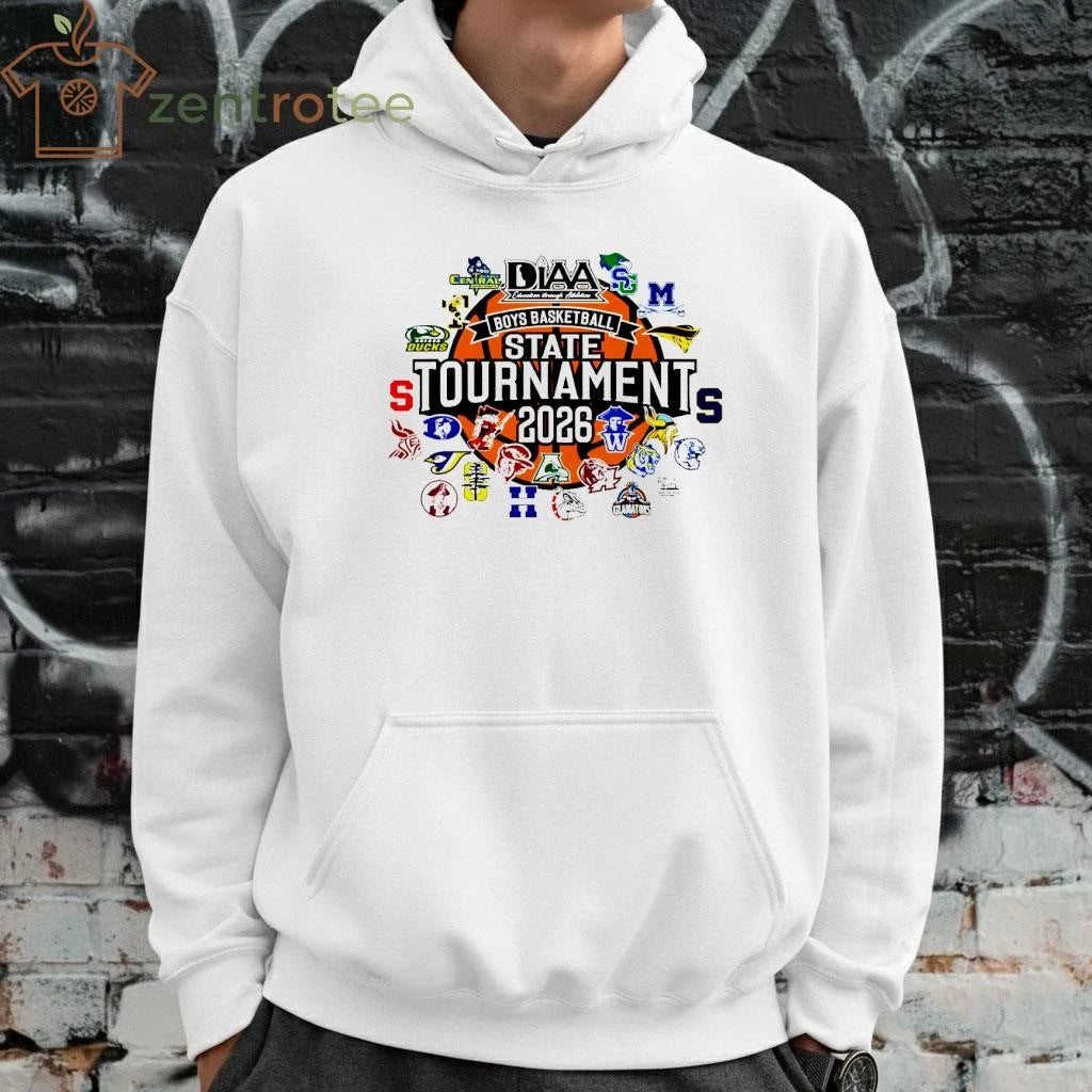 Official Diaa Winter 2026 Events Boys Basketball Tournament Logos tee